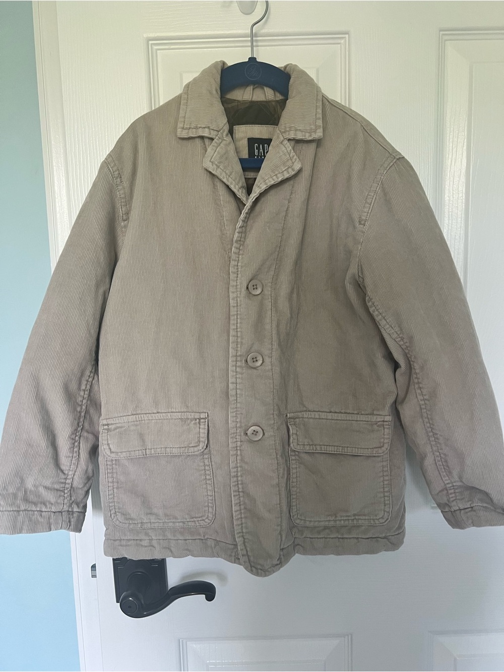 Boys Corduroy Jacket in Light Taupe